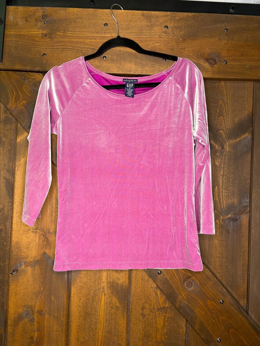 Vintage Y2K 90s Gap women’s medium stretch Velvet velour shirt